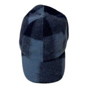 C.C  Exclusive Women’s Navy and Black Plaid Terry Baseball Hat.